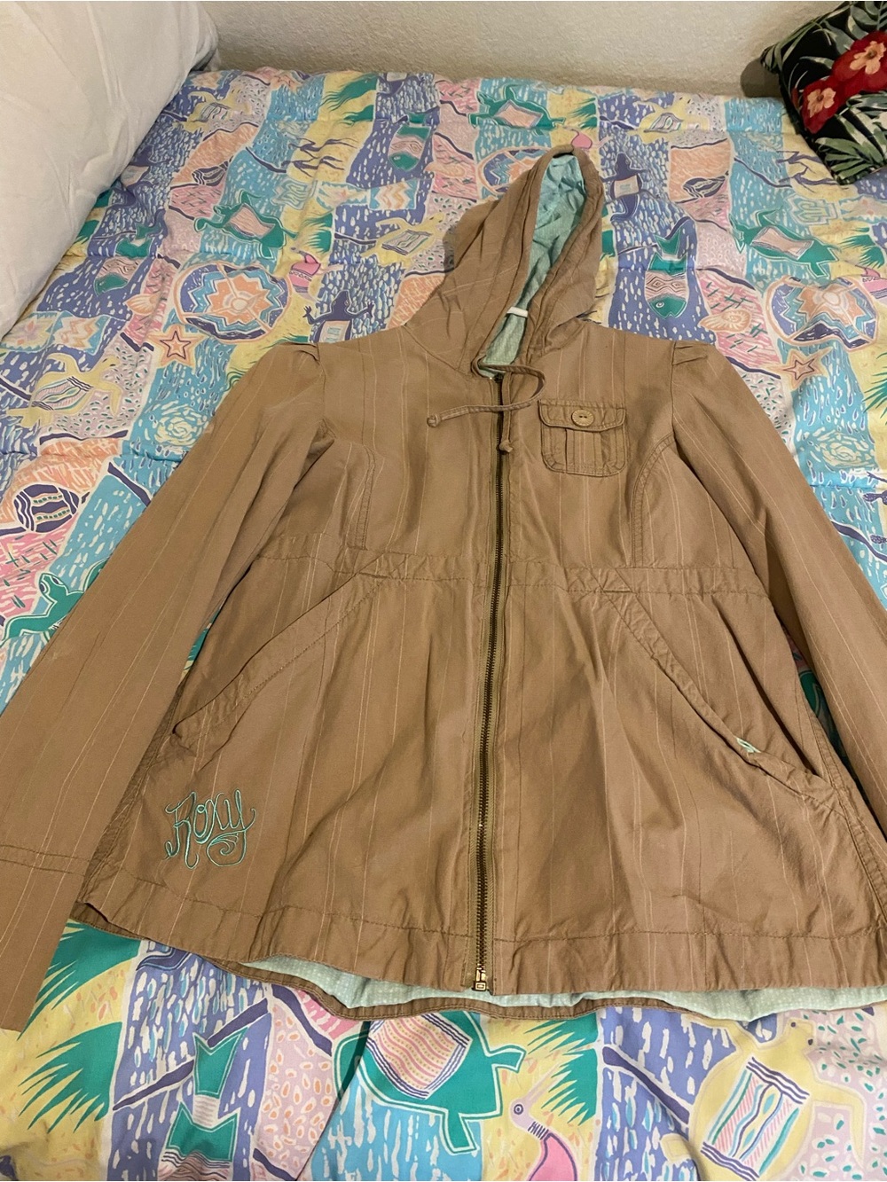 Women’s Hooded Brown Anorak Jacket